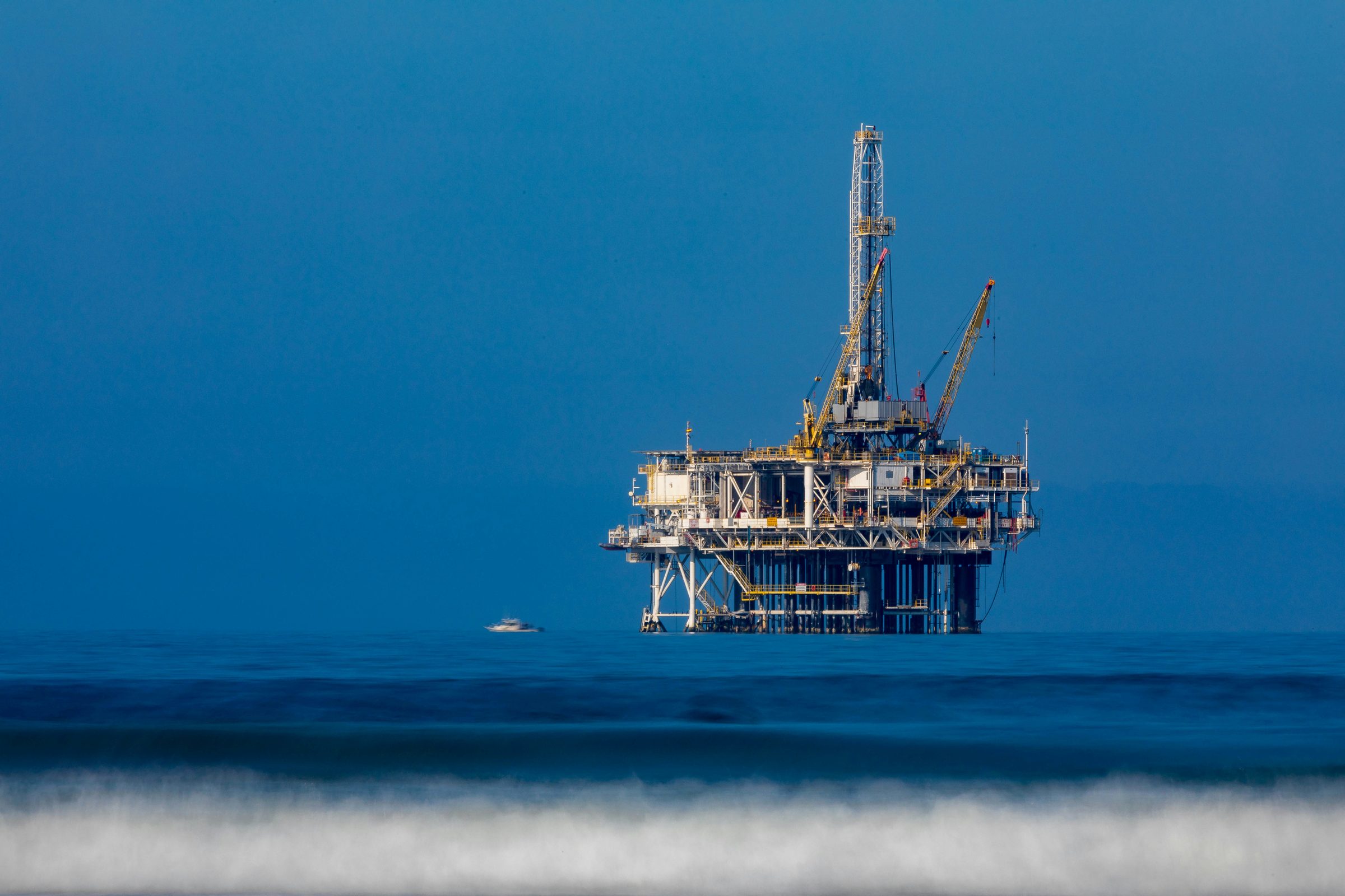 Offshore production platform on a calm sea